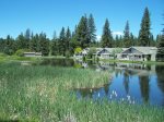 The gorgeous pond at Plumas Pines Golf Resort
